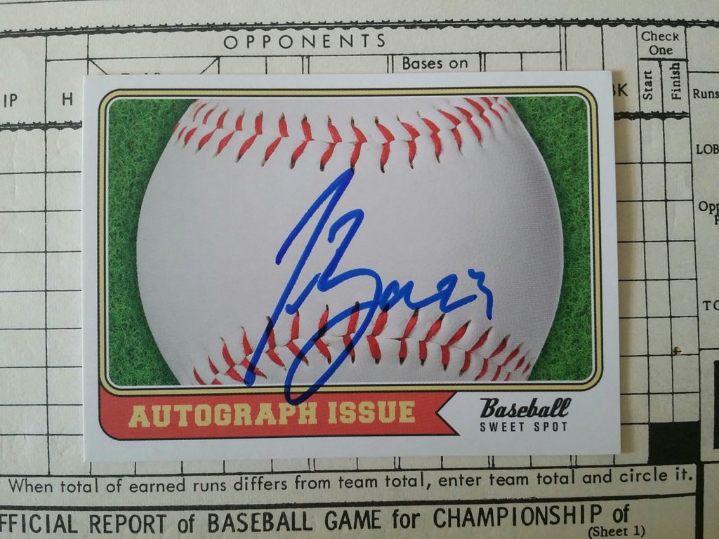 Tyler Baum signed autograph card