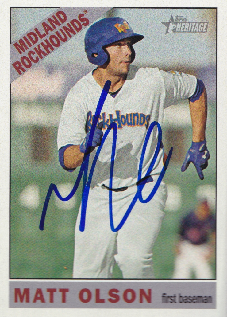 Matt Olson 2015 Topps Heritage Short Print