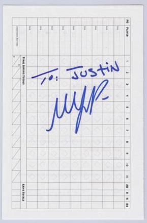 Matt LaPorta signed scorecard