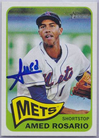 Amed Rosario signed Bowman Heritage