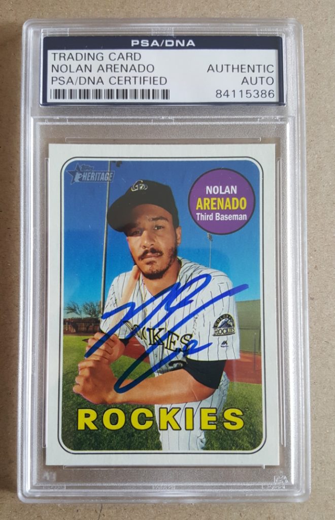 Nolan Arenado Topps Heritage Autograph
